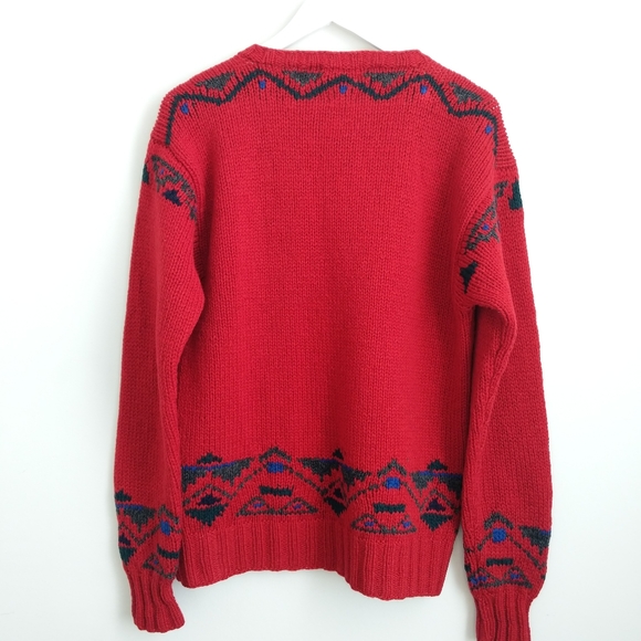 Vintage Polo by Ralph Lauren Red Wool Boys Sweater - Picture 5 of 12
